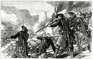 1719 Collection: The Battle of Glen Shiel, a narrow pass in the north-west Highlands of Scotland