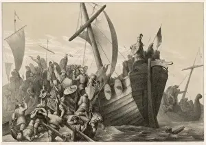 Norwegians Prints: Battle of Hafrsfjord