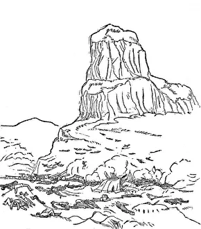 The Battle of Isandhlwana. Isandula Hill - facsimile of sket