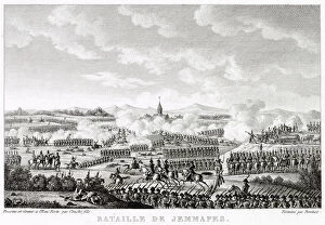 Images Dated 16th February 2021: At the battle of JEMAPPES, the French under Dumouriez defeat the Austrians under Albert