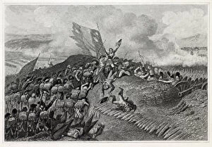 Images Dated 5th January 2021: BATTLE OF JEMAPPES The French under Dumouriez defeat the Austrians led by the Archduke