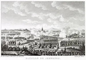 Austrians Prints: At the battle of JEMAPPES, the French under Dumouriez defeat the Austrians under Albert