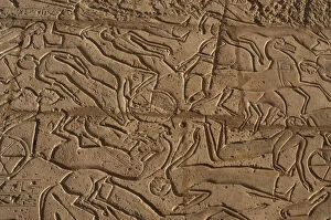 Archeological Collection: Battle of Kadesh (1274 B.C.). Ramesseum. Egypt