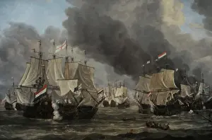 1664 Prints: The Battle of Livorno, 1653-1664, by Reinier Nooms, called Z