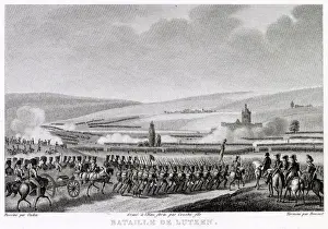 1813 Prints: At the battle of LUTZEN the French under Napoleon defeat the Allies under Wittgenstein