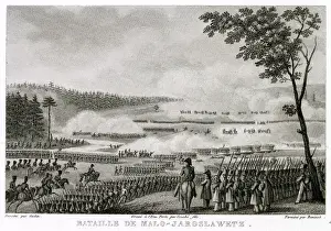 Russians Prints: At the battle of MALO- JAROSLAWETZ, the French defeat the Russians Date