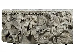 Battle of Marathon. Detail of a sarcophagus