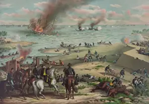 Battle between the Monitor and Merrimac--fought March 9th 18