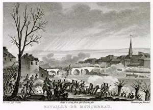 Schwarzenberg Prints: At the battle of MONTEREAU the French under Napoleon defeat the Allies under