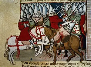 Nazionale Prints: Battle of the Paladins in Spain. Illustration