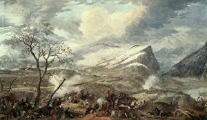 Versailles Prints: Battle of Rivoli, circa 1797. Detail. The French