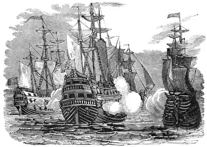 Defeats Prints: Battle of the Saintes, 1782