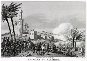 Images Dated 20th January 2021: Battle of SALEHIEH the French under Napoleon defeat the Egyptians in a battle which