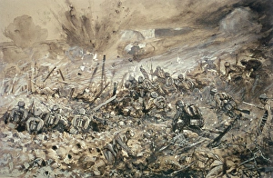Battle at Thiaumont, Verdun, France, WW1