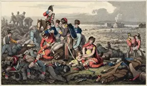 Slaughter Prints: The battle of Waterloo-depiction after Walter Scotts poem