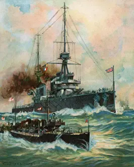 Battlecruiser Prints: A Battlecruiser and a Destroyer