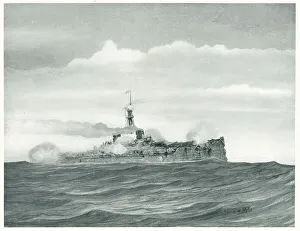 Trails Prints: Battleship In Action