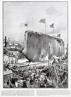 Launching Prints: The battleship H.M.S. Dominion