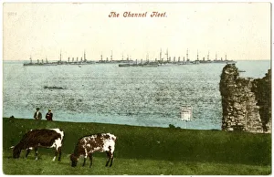 Cows Gallery: Battleships and cruisers in the English Channel