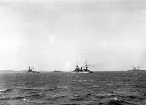 Three battleships in Eastern waters, WW1