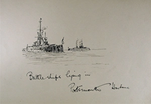 Images Dated 7th May 2009: Battleships lying in Portsmouth Harbour