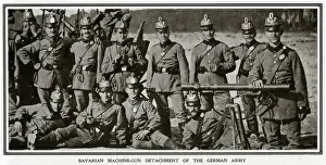 Detachment Prints: Bavarian machine-gun detachment of the German army, 1914