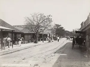 Bay Street and market, Nassau, Bahamas