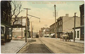 Staten Prints: Bay Street, Stapleton, Staten Island, New York, USA Date: circa 1908