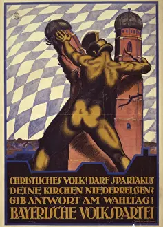 Bayerische Volkspartei. Christliches Volk! Darf Spartakus de