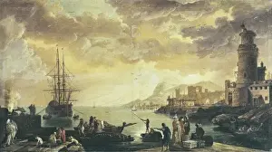 Cf9 Z Prints: BAYEU Y SUBIAS, Francisco (1734-1795). Seaport