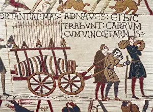 Tapestry Prints: Bayeux Tapestry. 1066-1077. Transport of weapons