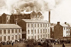 Bayhall Mills fire, Birkby, Huddersfield 15th April 1909