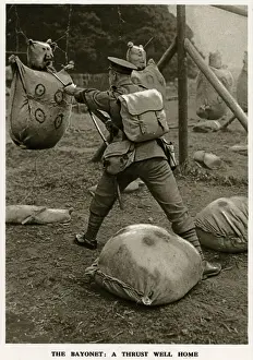 Exercises Prints: Bayonet training H. A. C. Reserve 1916