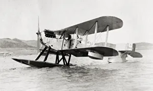 Bbiplane, seaplane on floats, Weihaiwei, Weihai, China