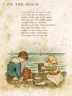 Buckets Prints: On the beach 1895