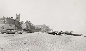 Rampart Prints: Beach and boats at Cromer, Norfolk
