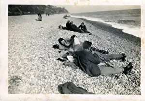 Sidmouth Prints: The Beach, Branscombe, Devon