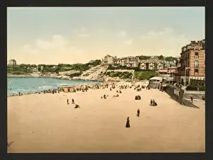 Dinard Prints: Beach and casino, Dinard, France