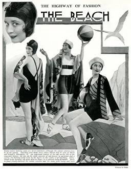Images Dated 21st November 2018: Beach fashions for women 1930