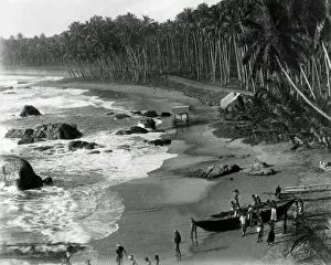Galle Prints: Beach at Galle, Ceylon (Sri Lanka)