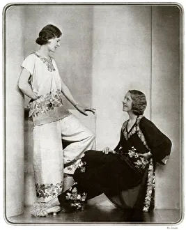 Stencilling Prints: Beach and garden suits from Liberty, 1931
