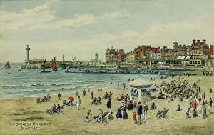 Margate Prints: Beach and Harbour, Margate, Kent
