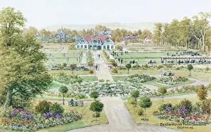 Flowerbeds Prints: Beach House Park Gardens, Worthing, Sussex