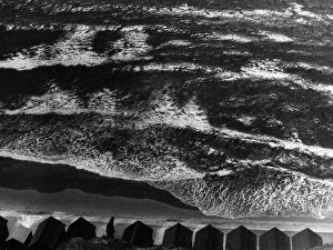 Images Dated 17th June 2011: Beach Huts and Waves
