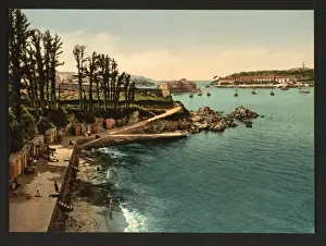 Douarnenez Prints: Beach and Ile de Tristan, Douarnenez, France
