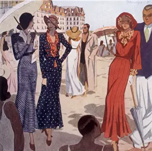 Pyjamas Prints: Beach at LA Baule / Femina