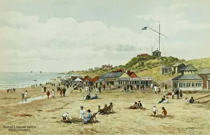 Lincs Prints: Beach at Mablethorpe, Lincolnshire, looking south