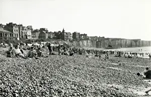 Descend Prints: Beach at Onival, Ault, Somme department in Hauts-de-France