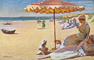 Images Dated 27th September 2017: Under Beach Parasol