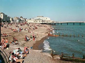 Worthing Prints: The beach and pier, Worthing